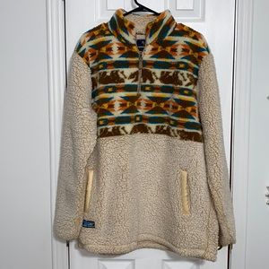 Simply Southern Aztec print 3/4 zip Sherpa
